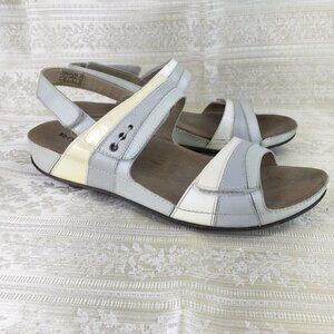 Romika Fidschi 05 Cream, gray & light blue Leather Comfort Casual Sandals